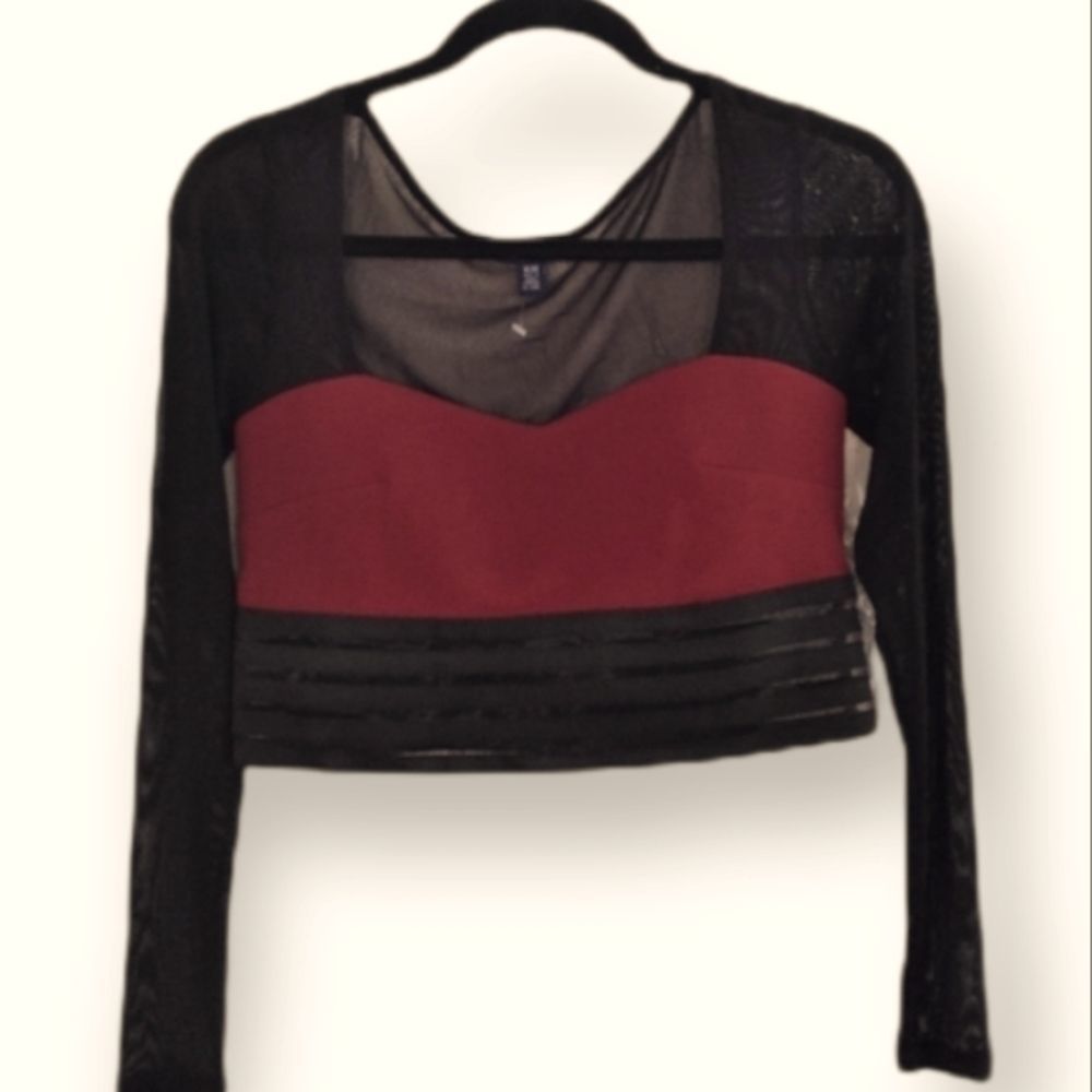 NWOT UK2LA Sheer Crop top